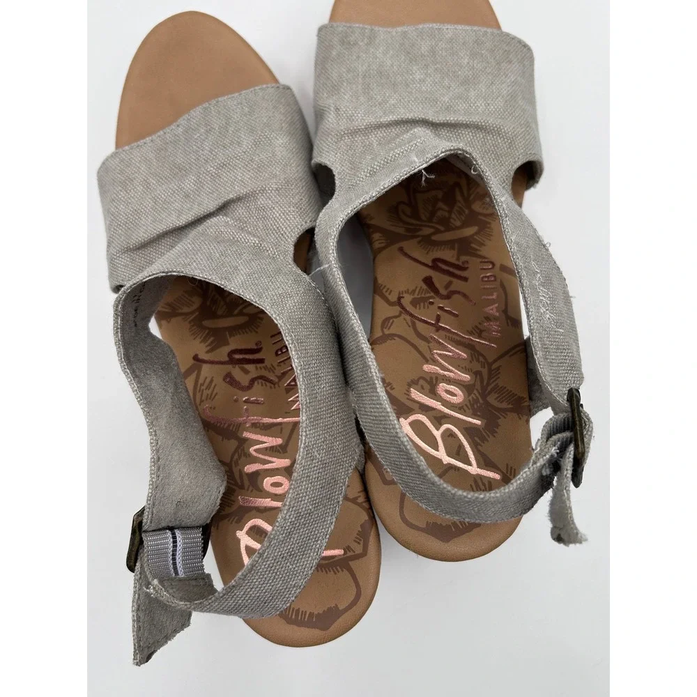 Blowfish Malibu Bliss Wedge Sandals Size 11 Canvas NWOT Cork Platform Boho Chic